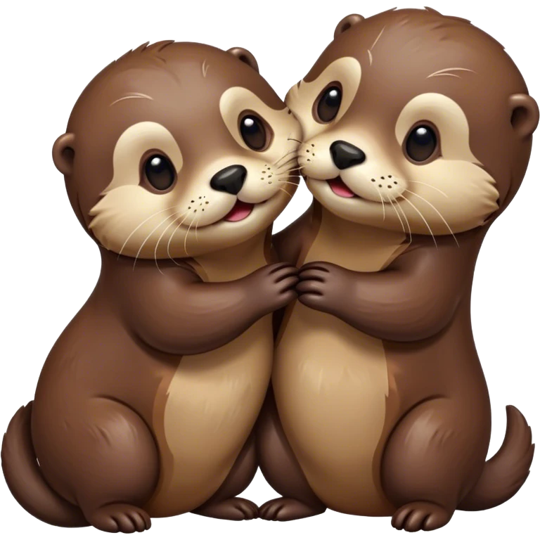 Kissing otters  emoji