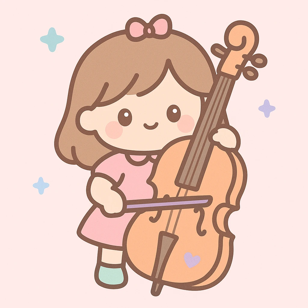 girl playing cello emoji