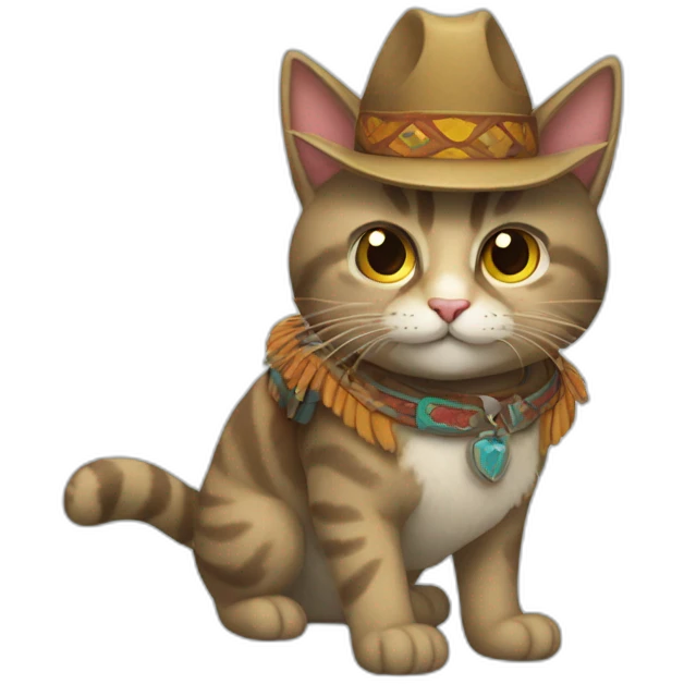 GATO CON BOTAS EN MACCHUPICCHU emoji
