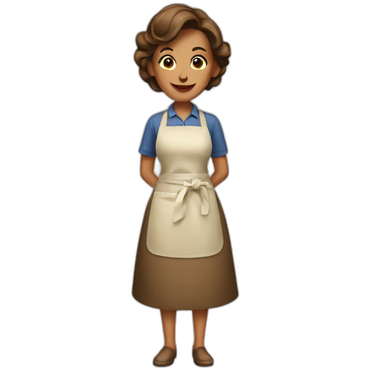 housewife with an apron emoji