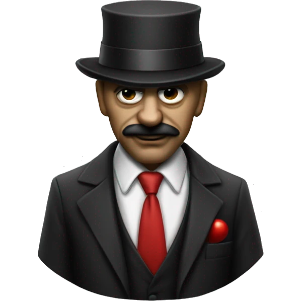 mafia boss with clown nose  emoji