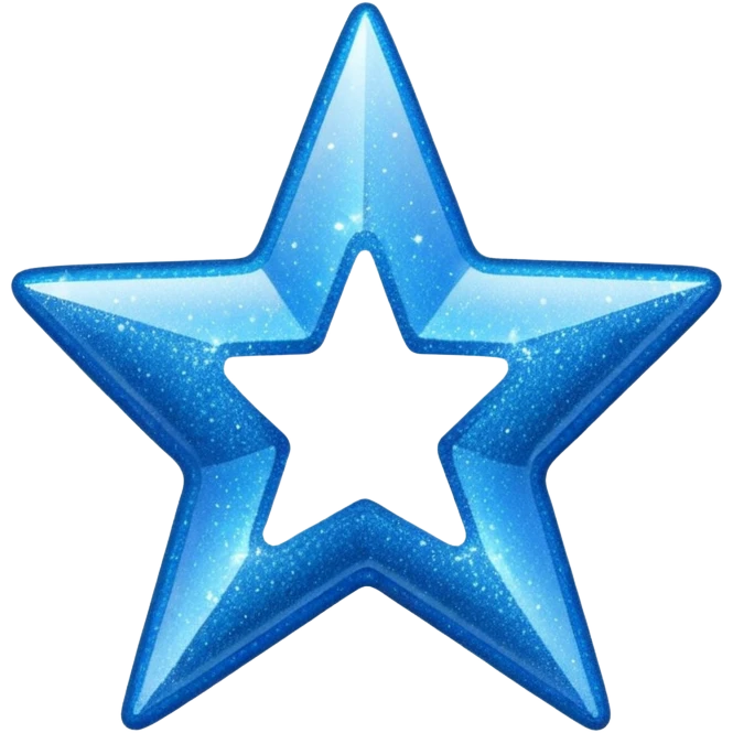 icon instagram em forma de estrela glitter blue emoji