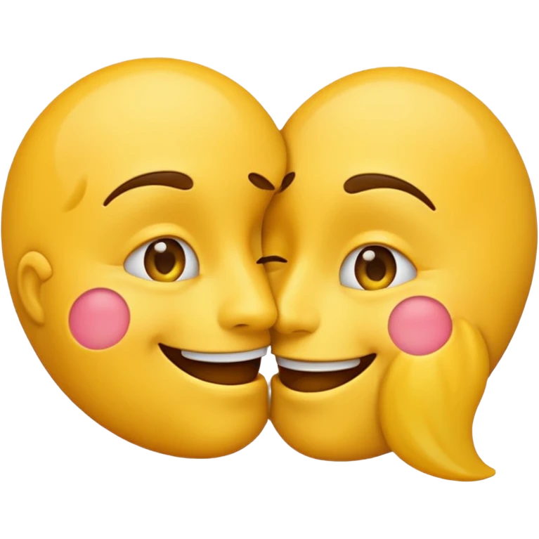 Kissing emoji facing left emoji