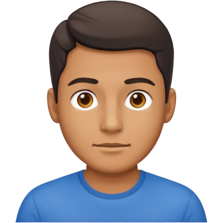 half man body blue top emoji