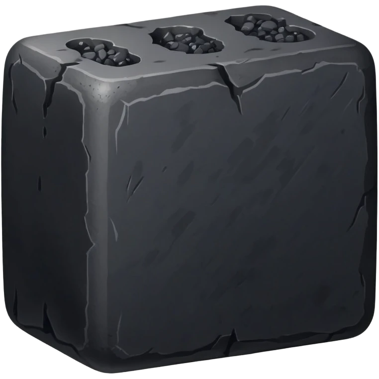 Coal briquette, a compressed block of coal dust used as fuel emoji