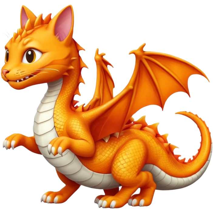 Cat on dragon emoji
