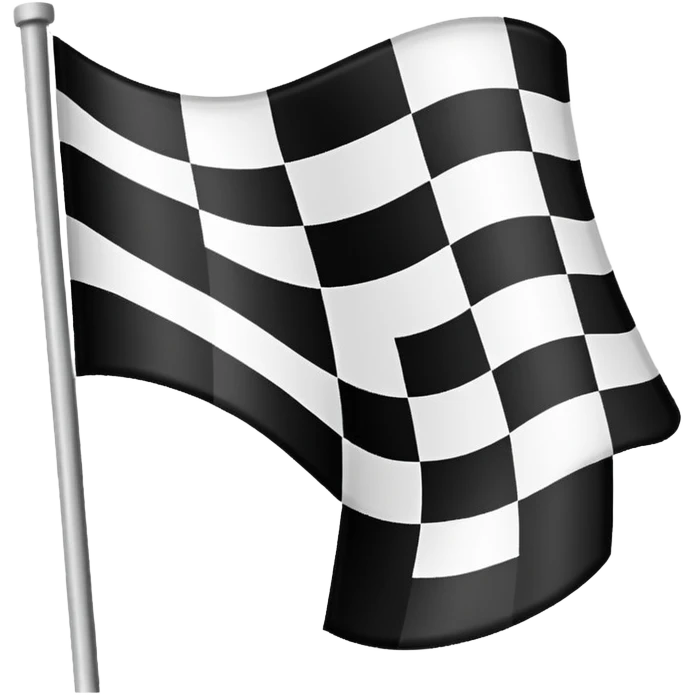 spotlight on checkered flag emoji