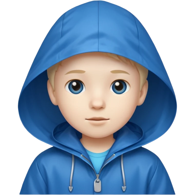 blue raincoat Kid emoji