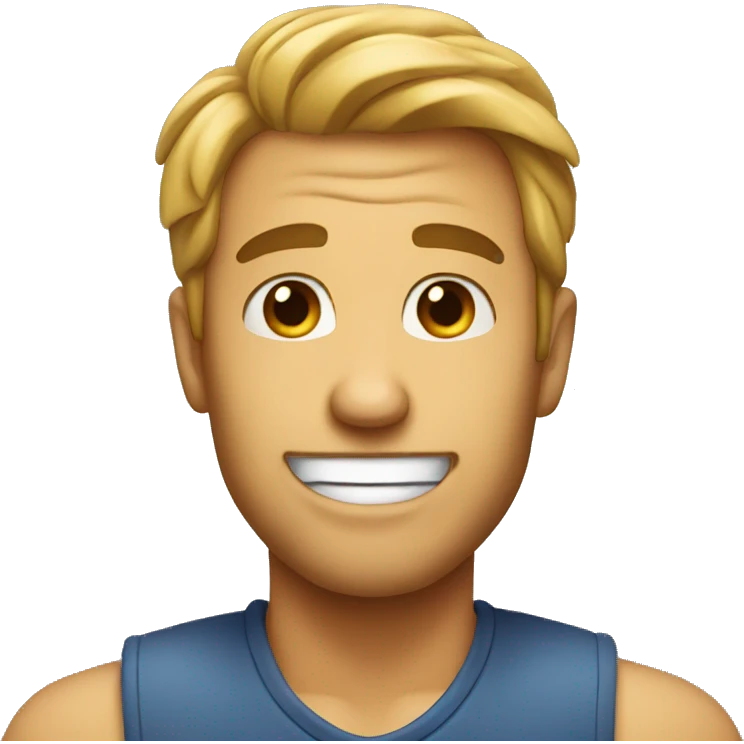 A guy flirty face  emoji