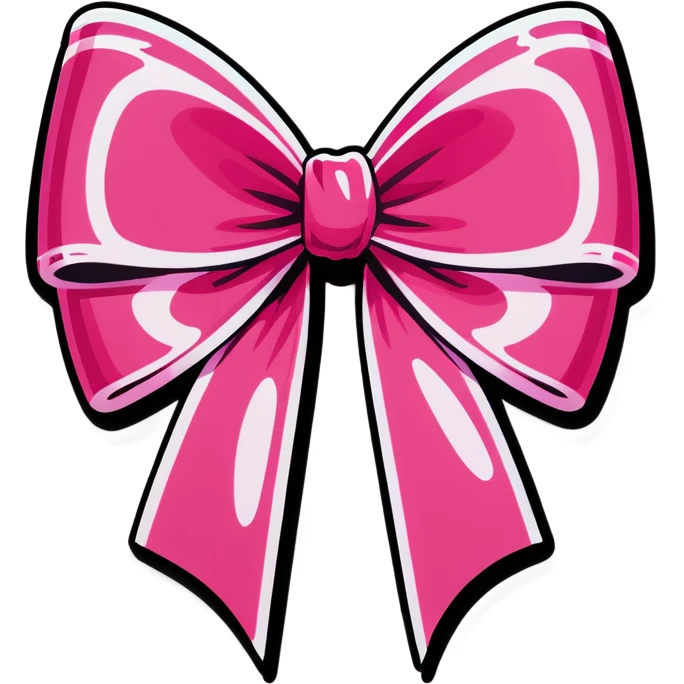 Pink bow emoji