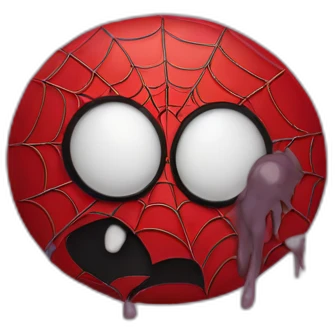 Spoderman messed up face emoji