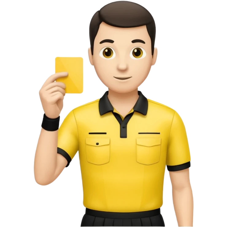 Referee, yellow emoji