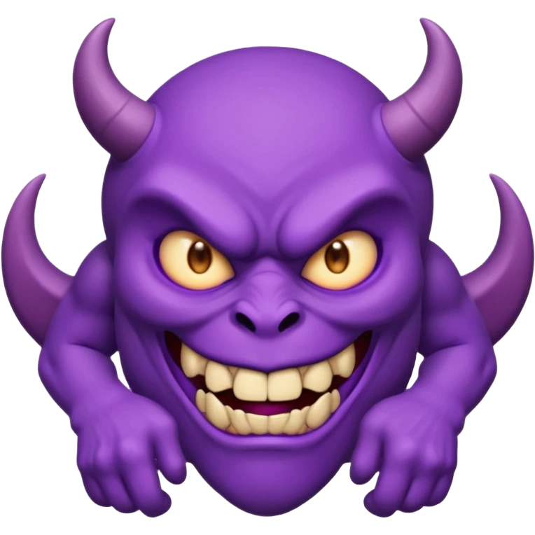 purple demon bent over opening butt cheeks  emoji
