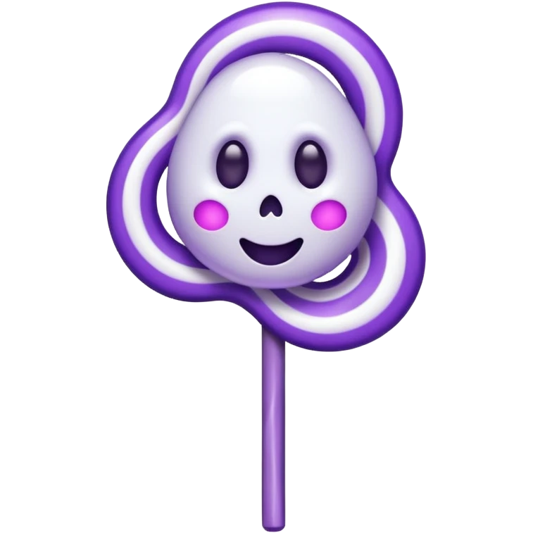 ghost lolipop purple and white emoji