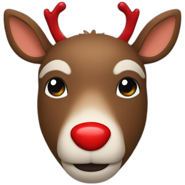 rudolph with red nose emoji