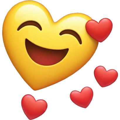Love hearts smiley emoji
