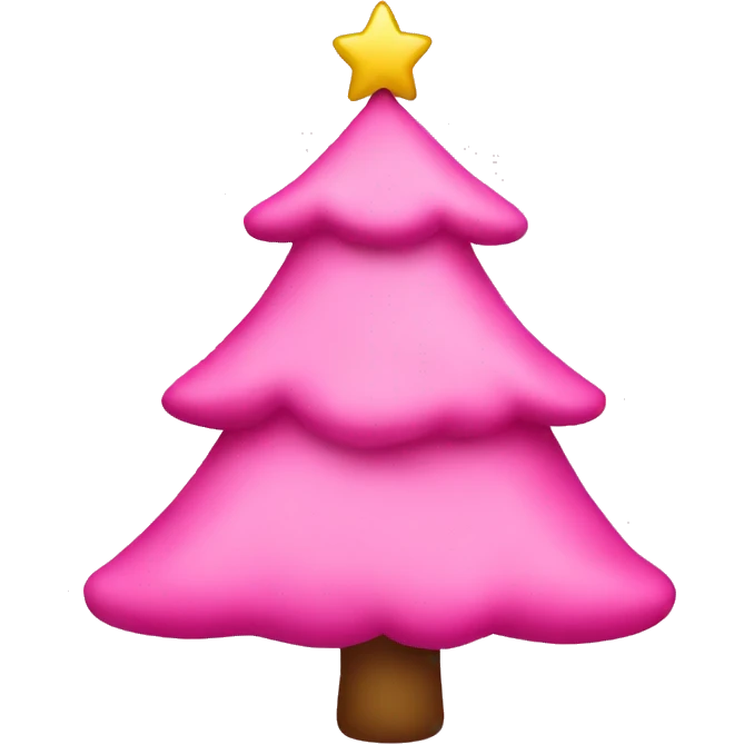 pink christmas tree emoji
