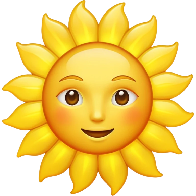 realistic sun without face emoji