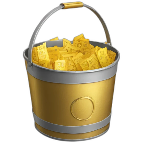 bucket of golden tickets emoji