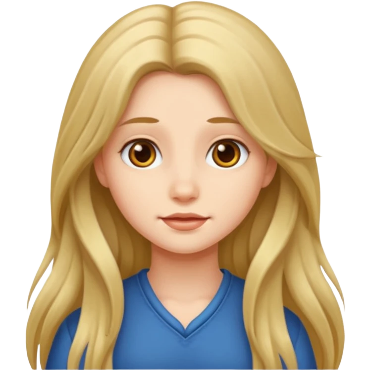 long haired girl portrait emoji