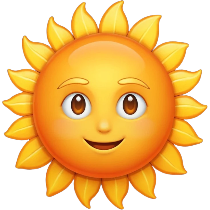 Orange sun emoji