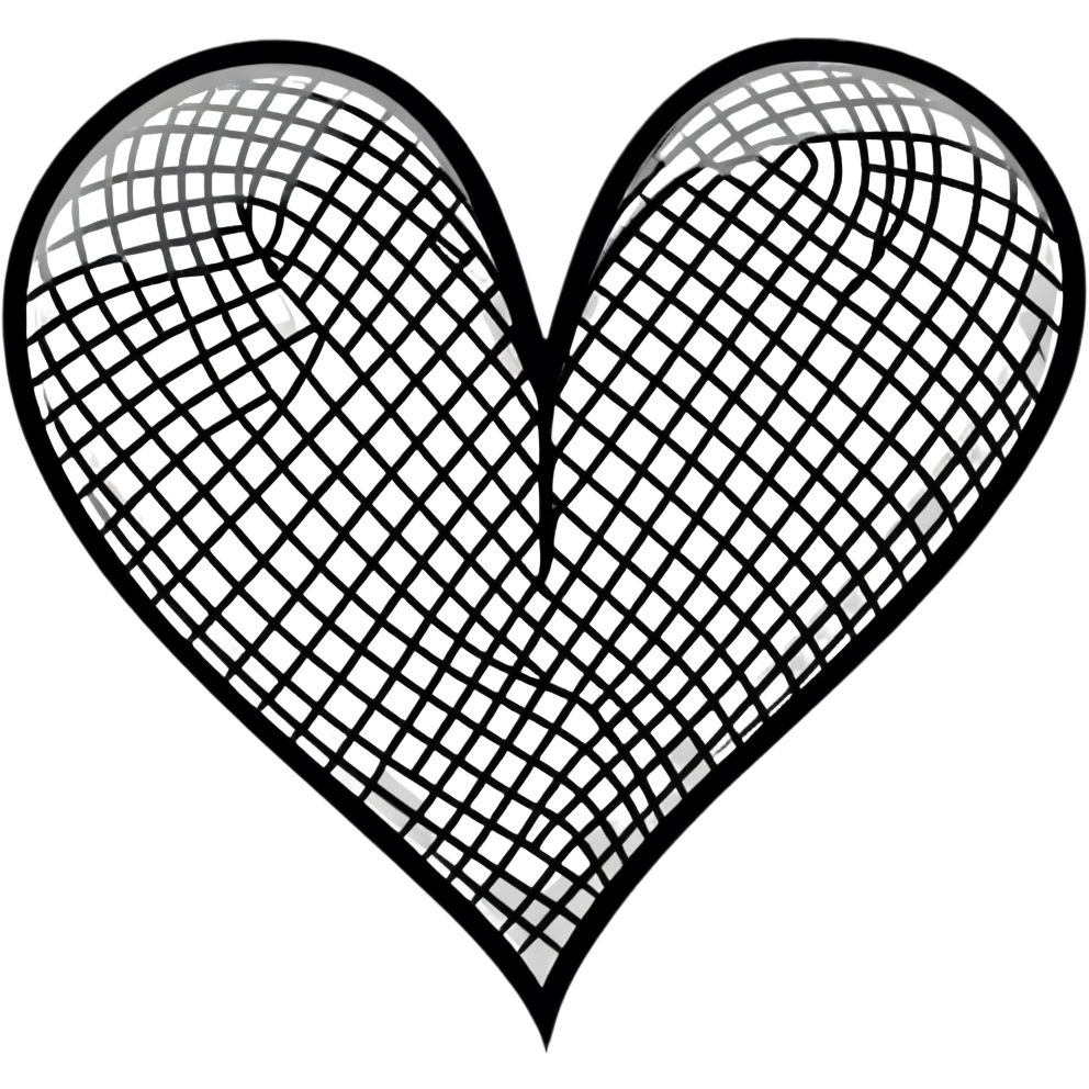 black and white checkered heart emoji