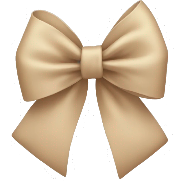 beige bow emoji