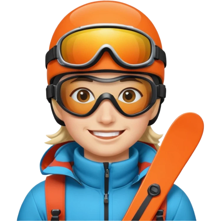Skier with goggles emoji