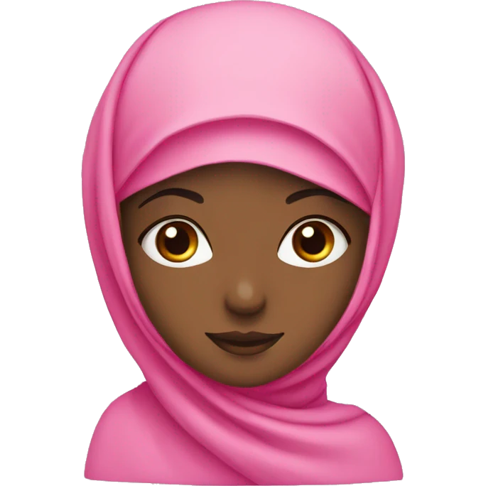 Muslim girl with a pink hajiab  emoji