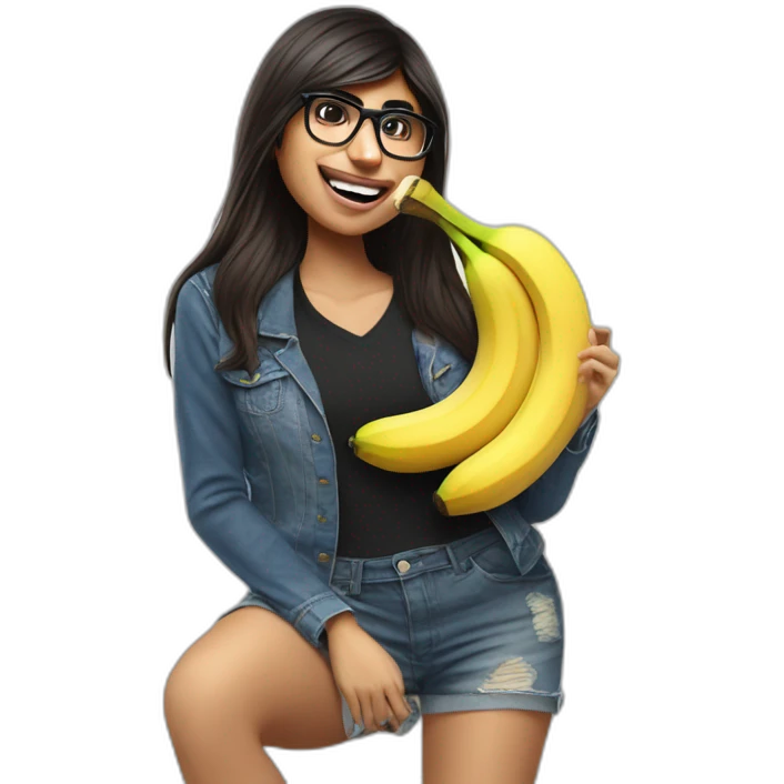 Mia khalifa qui mange une banane emoji