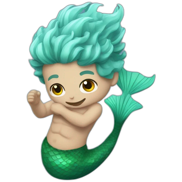 beautiful merman emoji