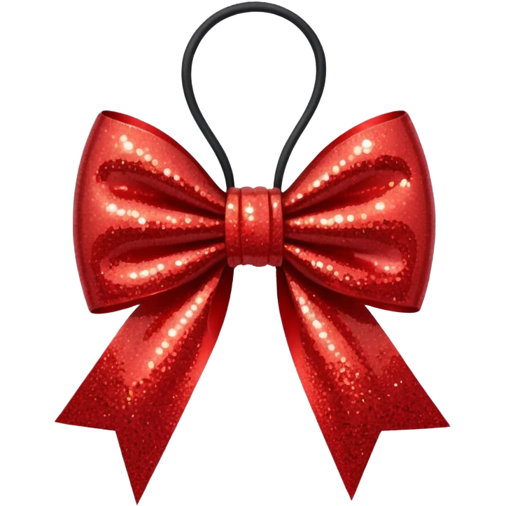 red glitter bow emoji