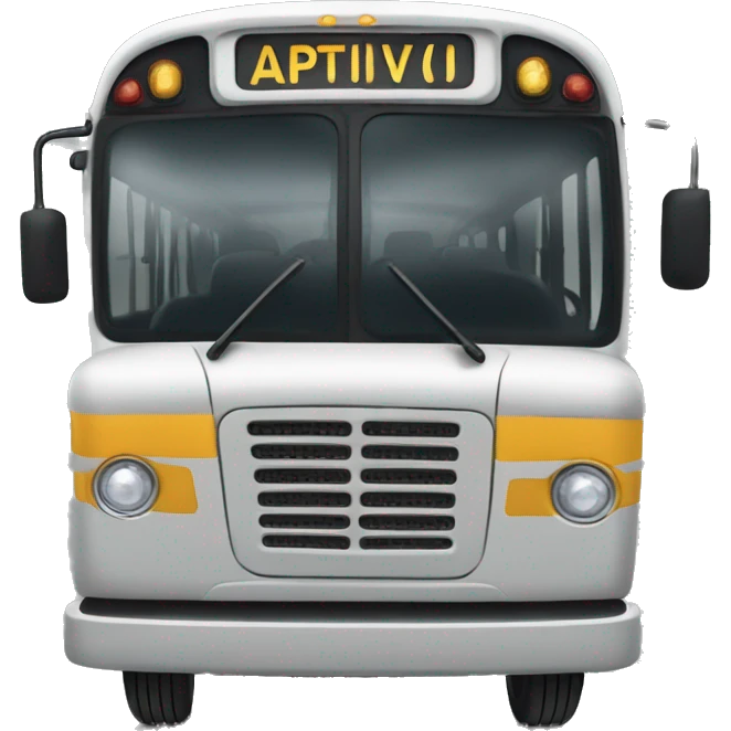 Bus with the letters APTIV  emoji
