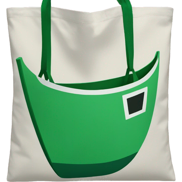 green boat tote  emoji