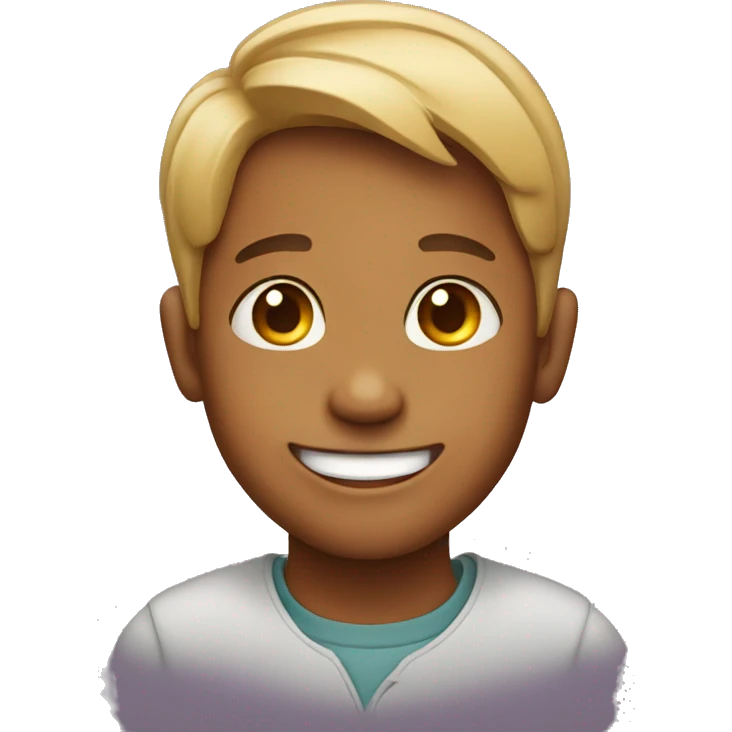smiling boy with earrings emoji