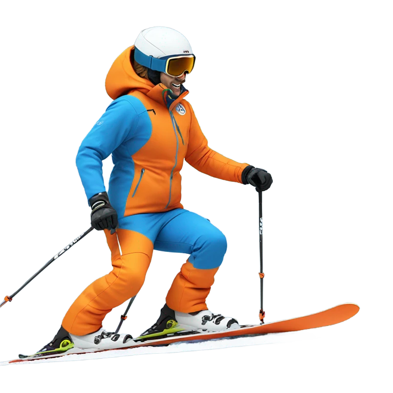 Fema skier emoji
