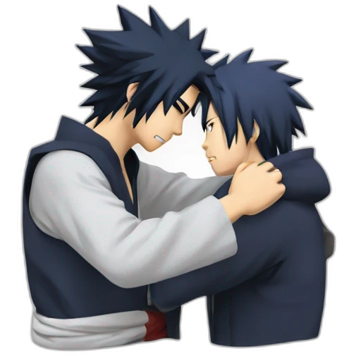 Naruto qui embrasse Sasuke emoji
