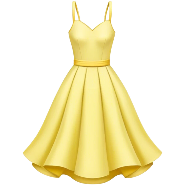 pastel yellow spring dress floating in the air emoji