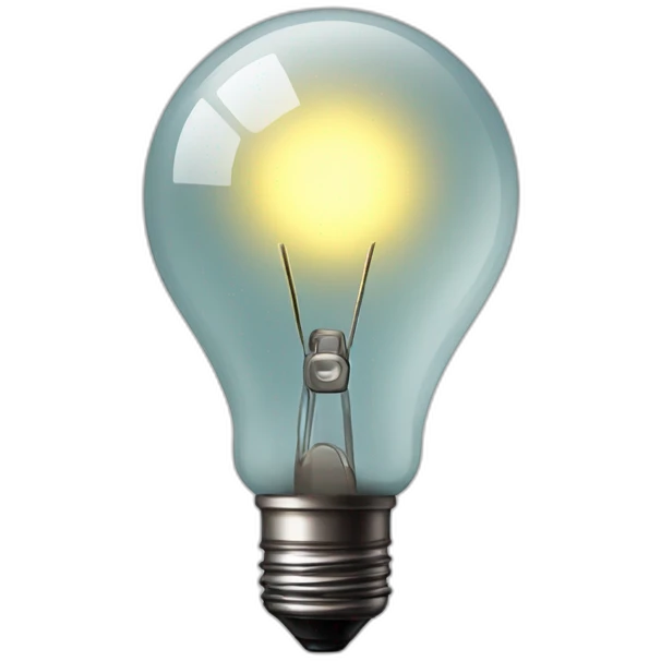 light bulb with no light emoji