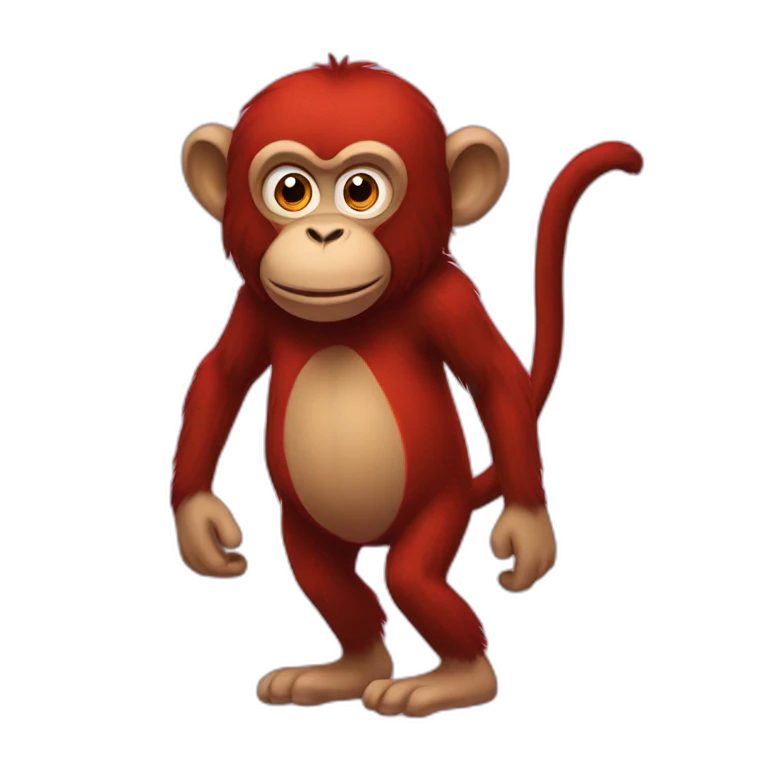 big red butt monkey emoji