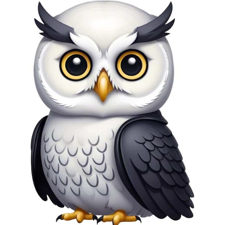Gothic dressed white owl  emoji