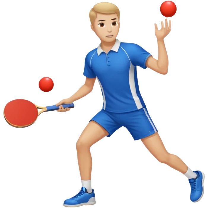 athlette with ping pong rocket emoji