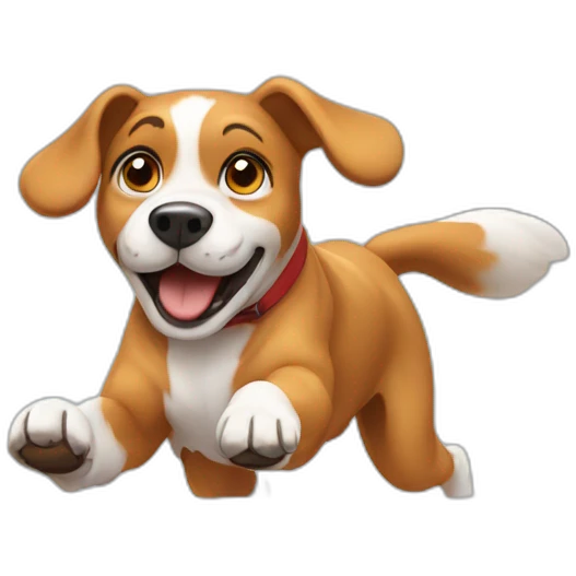 Dog doing agility emoji