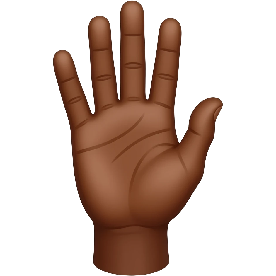 YVL Brown skin hand emoji