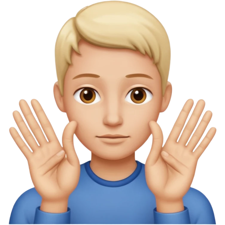 Manos con el dedo del medio y el anular cursados emoji