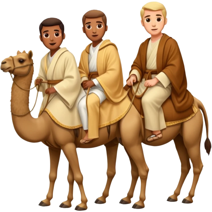 three wise men on camels emoji