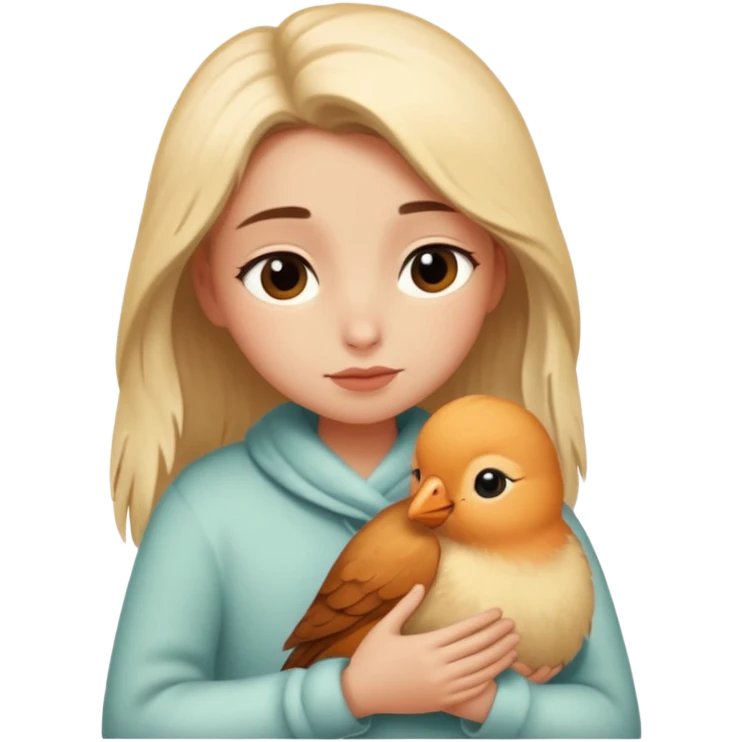 cozy moment with a bird emoji