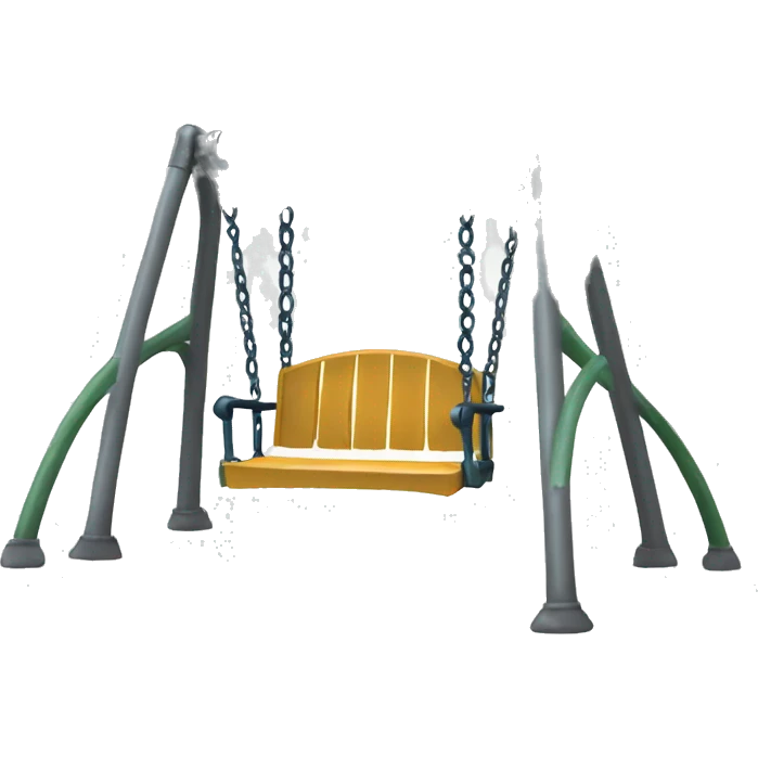 Metal park swing set emoji