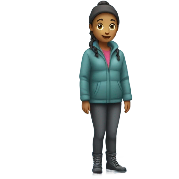Girl standing on ice  emoji