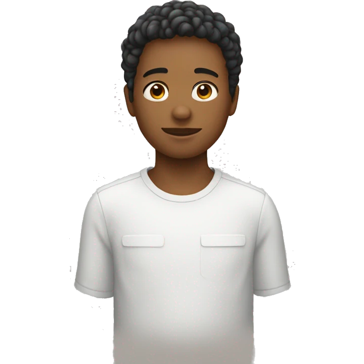 Un garçon avec la peaux métissé  emoji